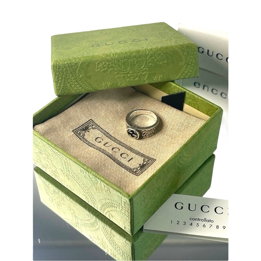 Gucci Arabesque Interlocking Gg Ring Sterling Sil… - image 2